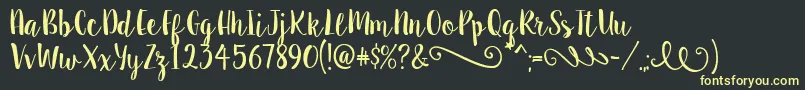 SweetPea Font – Yellow Fonts on Black Background