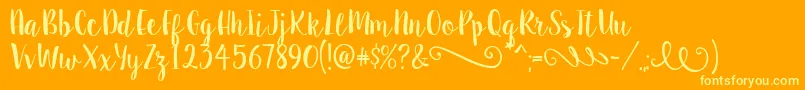 Подробнее о шрифте SweetPea Шрифт SweetPea – жёлтые шрифты на оранжевом фоне