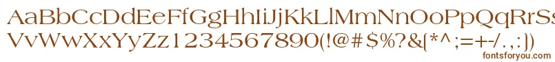 Americanastd-fontti – ruskeat fontit valkoisella taustalla
