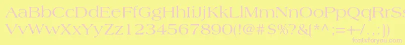 Americanastd Font – Pink Fonts on Yellow Background