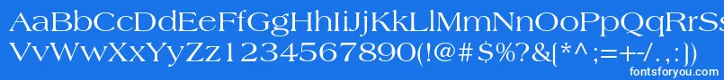 フォントAmericanastd – 青い背景に白い文字