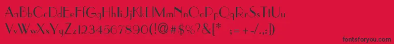 AsianartThin Font – Black Fonts on Red Background