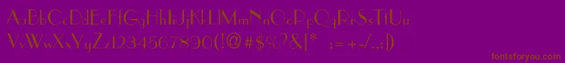 fuente AsianartThin – Fuentes Marrones Sobre Fondo Morado