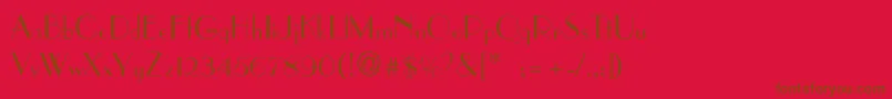 AsianartThin Font – Brown Fonts on Red Background