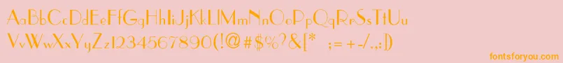 AsianartThin Font – Orange Fonts on Pink Background