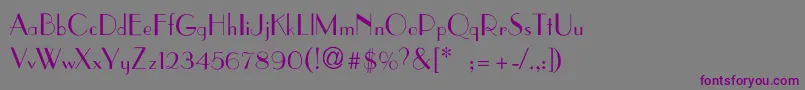 AsianartThin Font – Purple Fonts on Gray Background