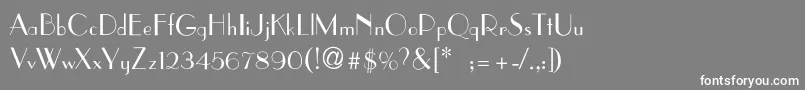 AsianartThin Font – White Fonts on Gray Background
