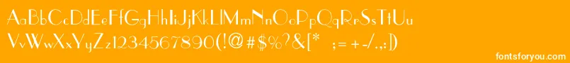 AsianartThin Font – White Fonts on Orange Background