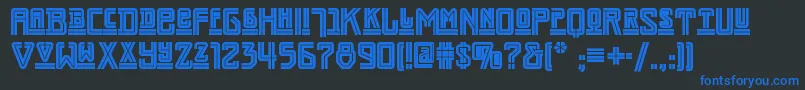 Подробнее о шрифте Darmstadtartsnf Шрифт Darmstadtartsnf – синие шрифты на чёрном фоне