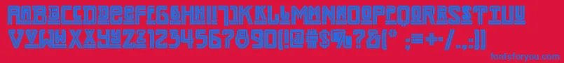 Darmstadtartsnf Font – Blue Fonts on Red Background