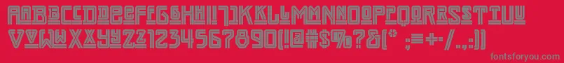 Darmstadtartsnf Font – Gray Fonts on Red Background