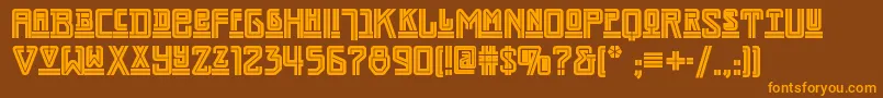 Darmstadtartsnf Font – Orange Fonts on Brown Background