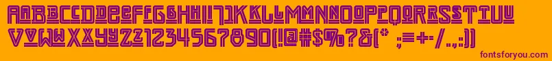 Darmstadtartsnf Font – Purple Fonts on Orange Background