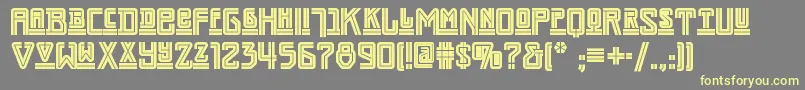 Darmstadtartsnf Font – Yellow Fonts on Gray Background