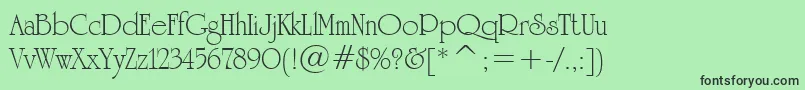 StHoneymoon Font – Black Fonts on Green Background