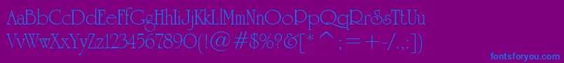 StHoneymoon Font – Blue Fonts on Purple Background