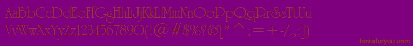 Czcionka StHoneymoon – brązowe czcionki na fioletowym tle