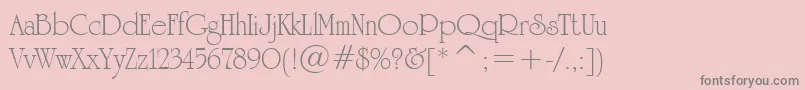 StHoneymoon Font – Gray Fonts on Pink Background