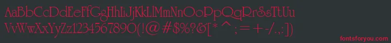 StHoneymoon Font – Red Fonts on Black Background
