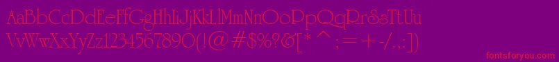 StHoneymoon Font – Red Fonts on Purple Background