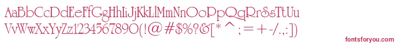 StHoneymoon Font – Red Fonts on White Background