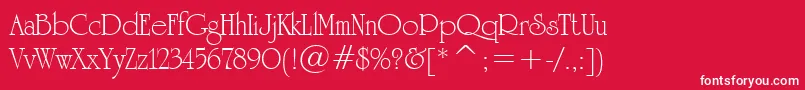 StHoneymoon Font – White Fonts on Red Background