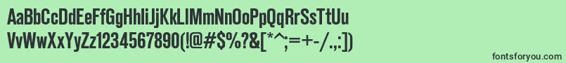 Reformagroteskdemic Font – Black Fonts on Green Background