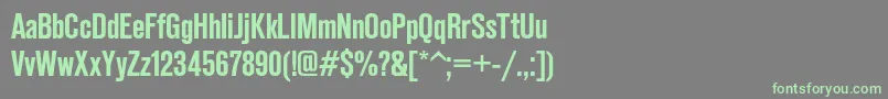 Reformagroteskdemic Font – Green Fonts on Gray Background