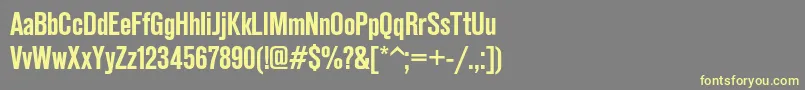 Reformagroteskdemic Font – Yellow Fonts on Gray Background