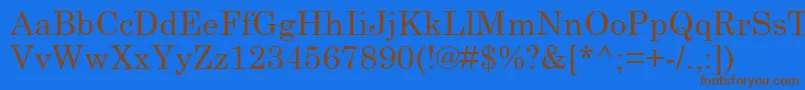 Schlbk Font – Brown Fonts on Blue Background
