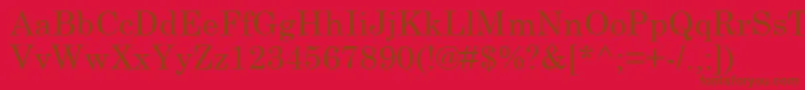 Schlbk Font – Brown Fonts on Red Background