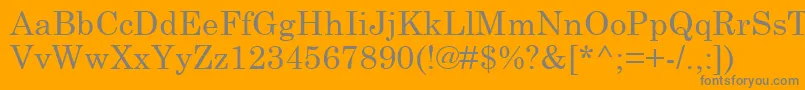 Schlbk Font – Gray Fonts on Orange Background