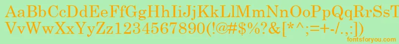 Schlbk Font – Orange Fonts on Green Background