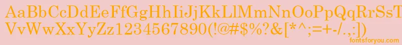 Schlbk Font – Orange Fonts on Pink Background