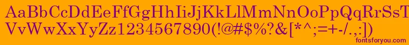 Schlbk Font – Purple Fonts on Orange Background