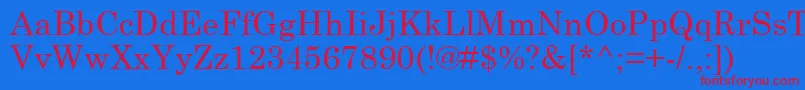 Schlbk Font – Red Fonts on Blue Background