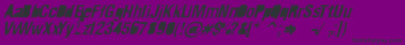 Crash ffy-Schriftart – Schwarze Schriften auf violettem Hintergrund
