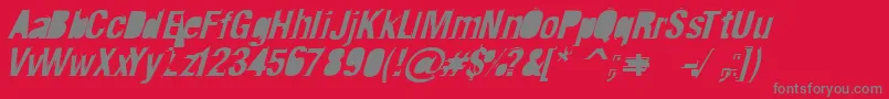 Crash ffy-Schriftart – Graue Schriften auf rotem Hintergrund