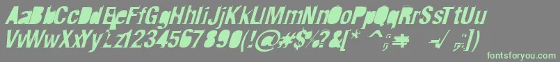 Crash ffy Font – Green Fonts on Gray Background