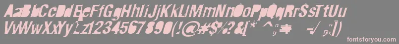 Crash ffy Font – Pink Fonts on Gray Background