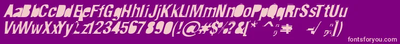 Crash ffy Font – Pink Fonts on Purple Background