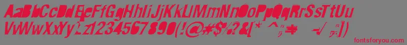 Crash ffy Font – Red Fonts on Gray Background