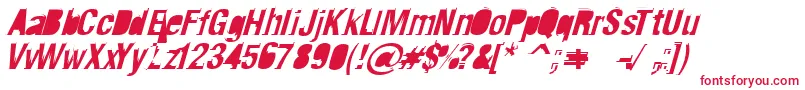 Crash ffy-Schriftart – Rote Schriften auf weißem Hintergrund
