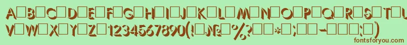 Umbr Font – Brown Fonts on Green Background