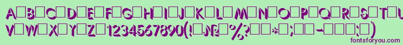 Umbr Font – Purple Fonts on Green Background