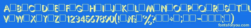 Umbr Font – Yellow Fonts on Blue Background