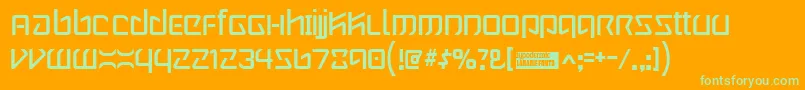 Wintermu Font – Green Fonts on Orange Background