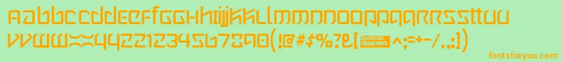 Wintermu Font – Orange Fonts on Green Background