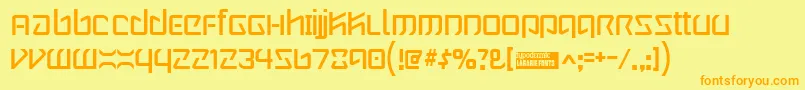 Wintermu Font – Orange Fonts on Yellow Background