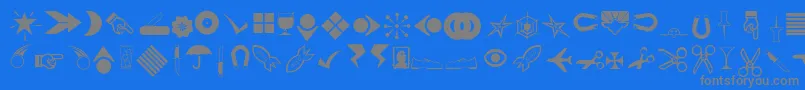 Rsbillsdingbats Font – Gray Fonts on Blue Background